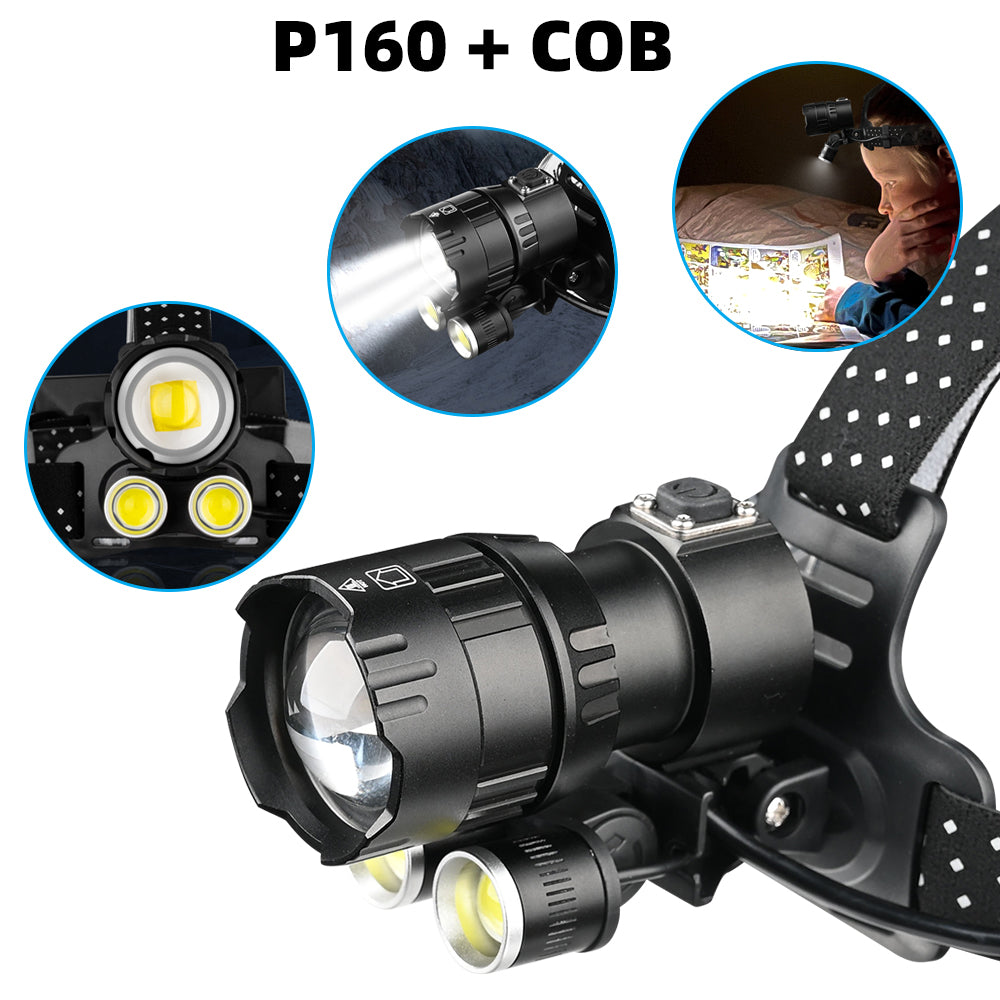 Waterproof LED 4500 Lumen USB Rechargeable Headlamp with Mobile Power Supply