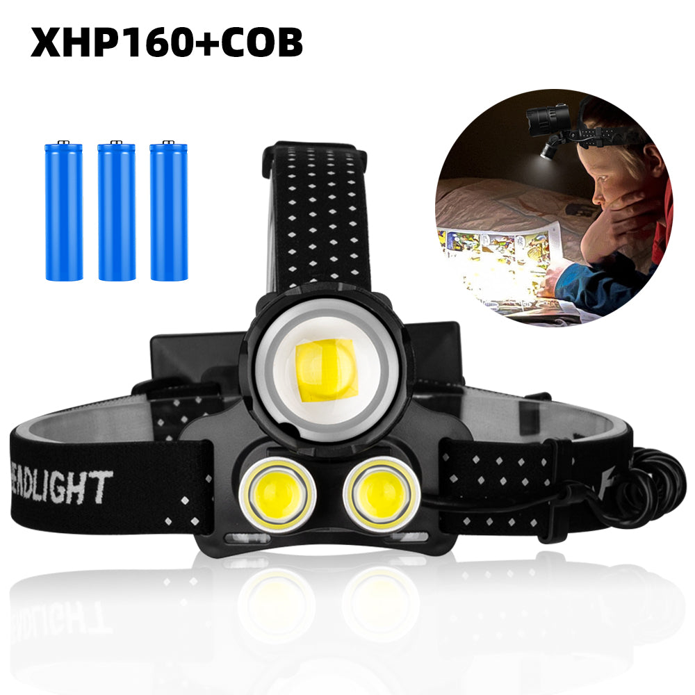 Waterproof LED 4500 Lumen USB Rechargeable Headlamp with Mobile Power Supply