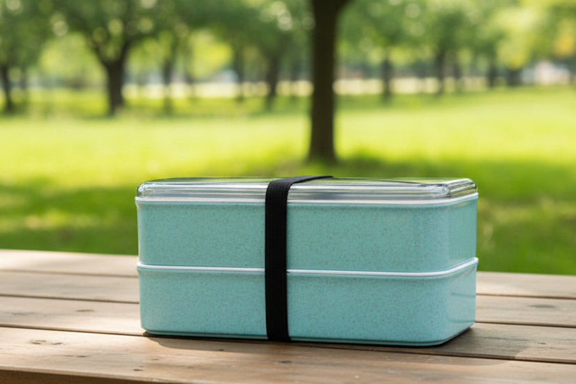 Eco Rice Husk Leak-Proof Bento Container Set - Zero Plastic, Trail Ready